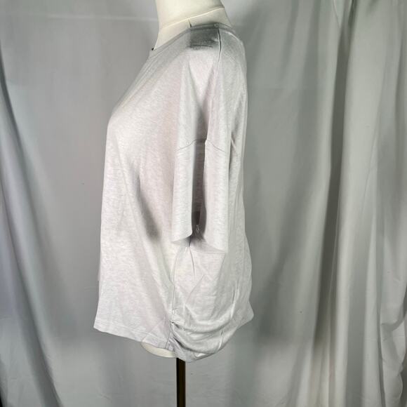 New Hoodlamb by Hemp Tailor Grey Open Back Short Sleeve Top Womens medium - Picture 9 of 14